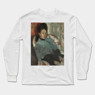 Portrait of Elena Carafa by Edgar Degas Long Sleeve T-Shirt